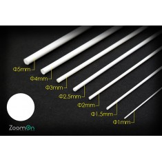 Circle Plastic Rod #Solid (7pcs, dia. 1mm-5mm, each length 250mm)