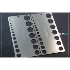 Circle and Hexagon Template (Size 0.5mm-10mm)