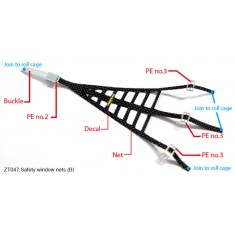 1/24 Safety Window Nets (B) for 1 Racing Car