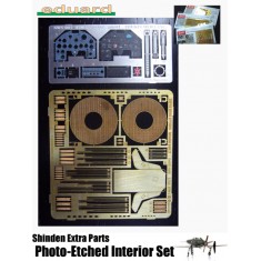 1/32 IJN Fighter Kyushu J7W1 Shinden Interior Detail-up Set (2 Photo-Etched Sheets)