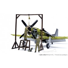 1/32 North-American P-51D Mustang Propeller Attachment Set (2 Mechanic+Scenery Objects)