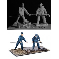 1/32 Heinkel He 219 A-0 UHU Barrel Cleaning Set (2 Technician+MG 151 Barrel+Base)