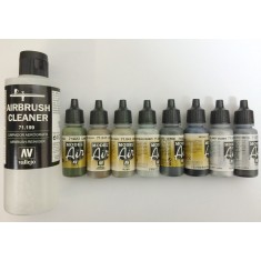 Colour Set for 1/32 Horten Ho 229 (Brush Cleaner + 8x 17ml Model Air Acrylic Paints)