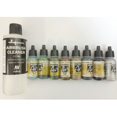 Colour Set for 1/32 Do 335A-0 Pfeil (Brush Cleaner + 8x 17ml Model Air Acrylic Paints)