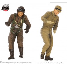 1/32 Ki-45 Kai Tei Toryu Boarding Set: Pilot & Mechanic (2 figures)