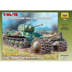 1/35 Soviet Medium Tank with Mine Roller T-34/76