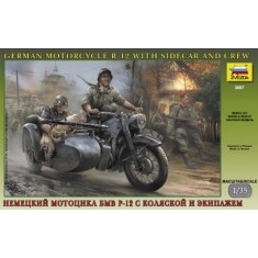 1/35 German Motorcycle R-12 with Sidecar and Crew