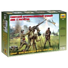 1/35 WWII Soviet DSHK Machine Gun with Crew