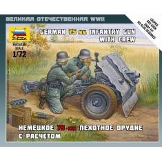 1/72 (Snap-Fit) German 75mm Infantry Gun with Crew