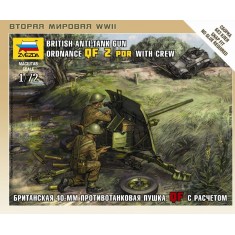 1/72 (Snap-Fit) British 40mm Anti-Tank Gun Ordnance QF 2-pdr with Crew