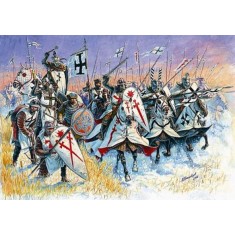 1/72 Livonian Knights XIII-XIV A.D. (33 Figures+9 Horses)