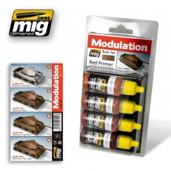 Ammo Mig Jimenez 4 jars 17mL each RED PRIMER Modulation Acrylics set - AMIG7002 Ammo Mig Jimenez 4 jars 17mL each RED PRIMER Modulation Acrylics set - AMIG7002