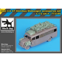 1/72 Opel 3.6-47 Omnibus Stabwagen Accessories Set for Roden #723 1/72 Opel 3.6-47 Omnibus Stabwagen Accessories Set for Roden #723
