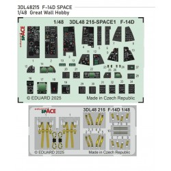 1/48 Grumman F-14D Tomcat Panels 3D Decal and PE Seatbelts for Great Wall Hobby kits 1/48 Grumman F-14D Tomcat Panels 3D Decal and PE Seatbelts for Great Wall Hobby kits