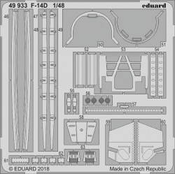 1/48 Grumman F-14D Tomcat Detail Set (PE) for Tamiya kits 1/48 Grumman F-14D Tomcat Detail Set (PE) for Tamiya kits