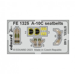 1/48 Fairchild Republic A-10C Thunderbolt II Seatbelts Detail set for HobbyBoss kits 1/48 Fairchild Republic A-10C Thunderbolt II Seatbelts Detail set for HobbyBoss kits