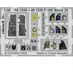 1/48 General Dynamics F-16C Fighting Falcon Block 25 Detail Parts for Kinetic 1/48 General Dynamics F-16C Fighting Falcon Block 25 Detail Parts for Kinetic