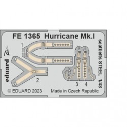 1/48 Hawker Hurricane Mk.I Seatbelts Detail Set for HobbyBoss kits 1/48 Hawker Hurricane Mk.I Seatbelts Detail Set for HobbyBoss kits