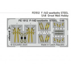 1/48 Grumman F-14D Tomcat Seatbelts Colour PE parts for Great Wall Hobby kits 1/48 Grumman F-14D Tomcat Seatbelts Colour PE parts for Great Wall Hobby kits