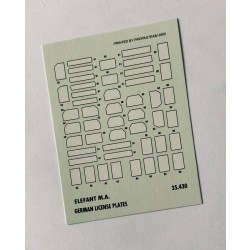 Decals for 1/35 German License Plates with Frames Decals for 1/35 German License Plates with Frames