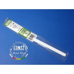 35cm 14" Evergreen White Styrene Half Round Diameter 1.0mm/.04" 5pcs Length 