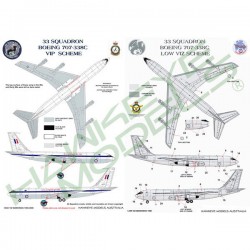 RAAF Decals for 1/72 Boeing 707-338 33 SQN (High/Low-Vis schemes) Tanker / VIP RAAF Decals for 1/72 Boeing 707-338 33 SQN (High/Low-Vis schemes) Tanker / VIP