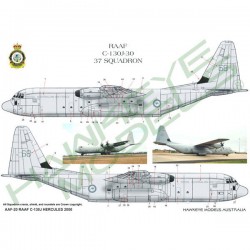RAAF Decals for 1/72 Lockheed C-130J-30 Hercules II 37 SQN Delivery scheme RAAF Decals for 1/72 Lockheed C-130J-30 Hercules II 37 SQN Delivery scheme
