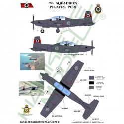 RAAF Decals for 1/72 Pilatus PC-9A 76 SQN RAAF Decals for 1/72 Pilatus PC-9A 76 SQN