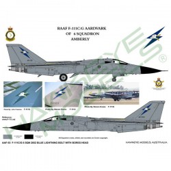 RAAF Decals for 1/48 General Dynamics 6 SQN (Blue lightning bolt with boars head 2002) RAAF Decals for 1/48 General Dynamics 6 SQN (Blue lightning bolt with boars head 2002)