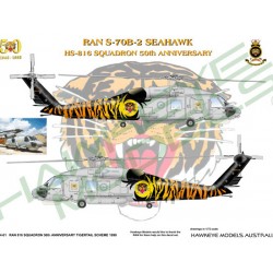 RAN Decal for 1/72 Sikorsky S-70B-2 Seahawk HS-816 SQN (50th Anniversary Tiger Tail) RAN Decal for 1/72 Sikorsky S-70B-2 Seahawk HS-816 SQN (50th Anniversary Tiger Tail)