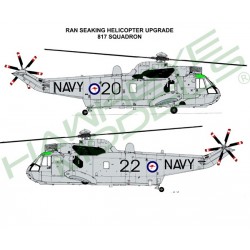 Australian RAN Decal for 1/48 Westland Sea King Mk 50A HS-817 SQN 1999 (current grey) Australian RAN Decal for 1/48 Westland Sea King Mk 50A HS-817 SQN 1999 (current grey)