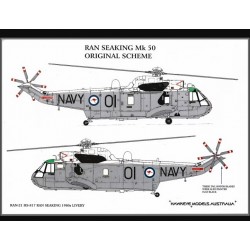 Australian RAN Decal for 1/48 Westland Sea King Mk 50A HS-817 SQN Original Delivery Australian RAN Decal for 1/48 Westland Sea King Mk 50A HS-817 SQN Original Delivery