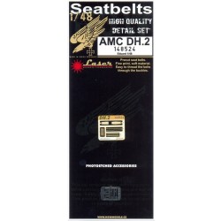 HGW 1/48 scale AMC DH.2 Pre-cut Laser Seatbelts for Eduard kit - 148524 HGW 1/48 scale AMC DH.2 Pre-cut Laser Seatbelts for Eduard kit - 148524