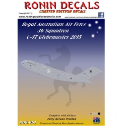 1/144 RAAF 36 Squadron C-17A Globemaster Decals for Revell kits 1/144 RAAF 36 Squadron C-17A Globemaster Decals for Revell kits