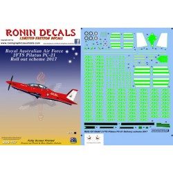 Decals for 1/72 RAAF 2FTS Pilatus PC-21 Roll out Scheme 2017 Decals for 1/72 RAAF 2FTS Pilatus PC-21 Roll out Scheme 2017