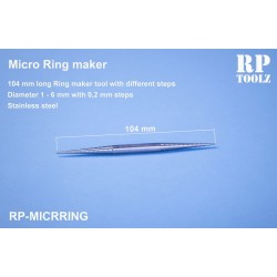 RP Toolz Stainless Steel Micro Conical Roller Length: 125mm, Conical: 0-6mm 
