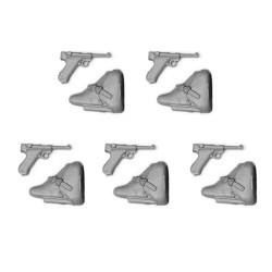 1/16 German P08 Luger & Holster (5pcs) 1/16 German P08 Luger & Holster (5pcs)