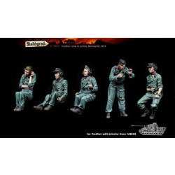 1/35 Scale Stalingrad S-3087 Pnther Crew 5 Figures Resin Model Kit Unpainted 