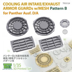 1/35 Panther Ausf.D/A Cooling Air Intake/Exhaust Armor Guards w/Mesh Pattern B 1/35 Panther Ausf.D/A Cooling Air Intake/Exhaust Armor Guards w/Mesh Pattern B