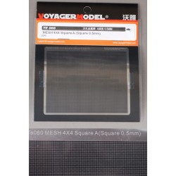 Metal Mesh 4x4 Square A for Universal Use (Square 0.5mm, Sheet size: 90mmx80mm)