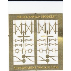 1 Photoetch Sheet White Ensign Models 1/350 Supermarine Walrus Detail-up Set 