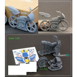 1/24 Little Bullet Bicycle Set A (Star Wheels) Full 3D-printed kit