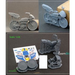 1/24 Little Bullet Bicycle Set B (Closed Wheels) Full 3D-printed kit