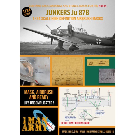 1/24 Junkers Ju87B Markings and Stencil Masks for Airfix kits 1/24 Junkers Ju87B Markings and Stencil Masks for Airfix kits