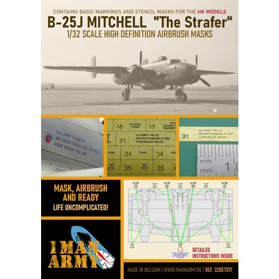 1/32 B25J Mitchell Paint Masking for HK Models 1/32 B25J Mitchell Paint Masking for HK Models