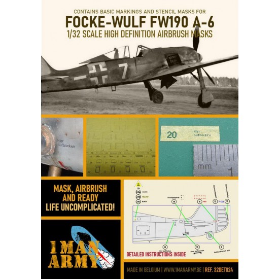 1/32 Focke Wulf Fw 190 A6 Airbrush Paint Masking