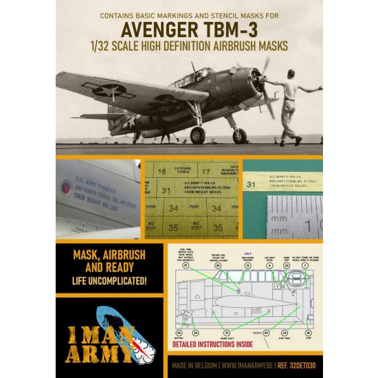 1/32 Grumman TBM 3 Avenger Airbrush Paint Masking for Trumpeter kits 1/32 Grumman TBM 3 Avenger Airbrush Paint Masking for Trumpeter kits