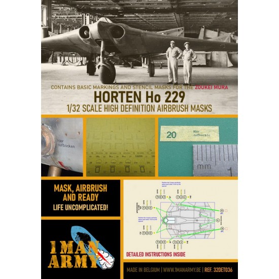 1/32 Horten HO 229 Masking for Zoukei Mura kits 1/32 Horten HO 229 Masking for Zoukei Mura kits