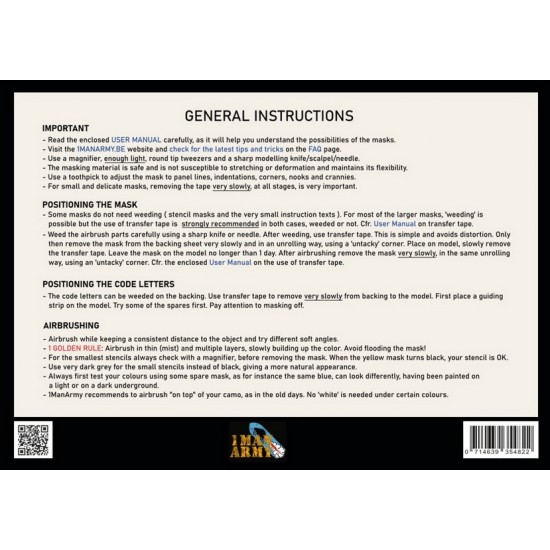 1/48 RAF Code Letters 22 Inch Generic Airbrush Masks Set for over 20 kits 1/48 RAF Code Letters 22 Inch Generic Airbrush Masks Set for over 20 kits