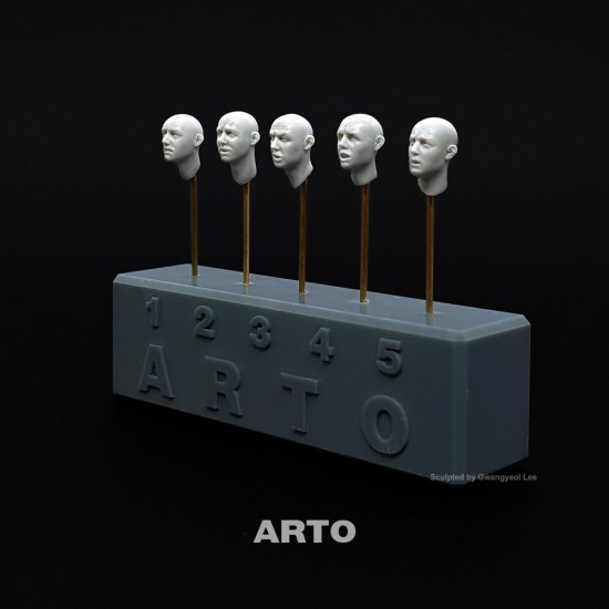 1/35 Bare Heads - Tense Faces (5 different heads) 1/35 Bare Heads - Tense Faces (5 different heads)